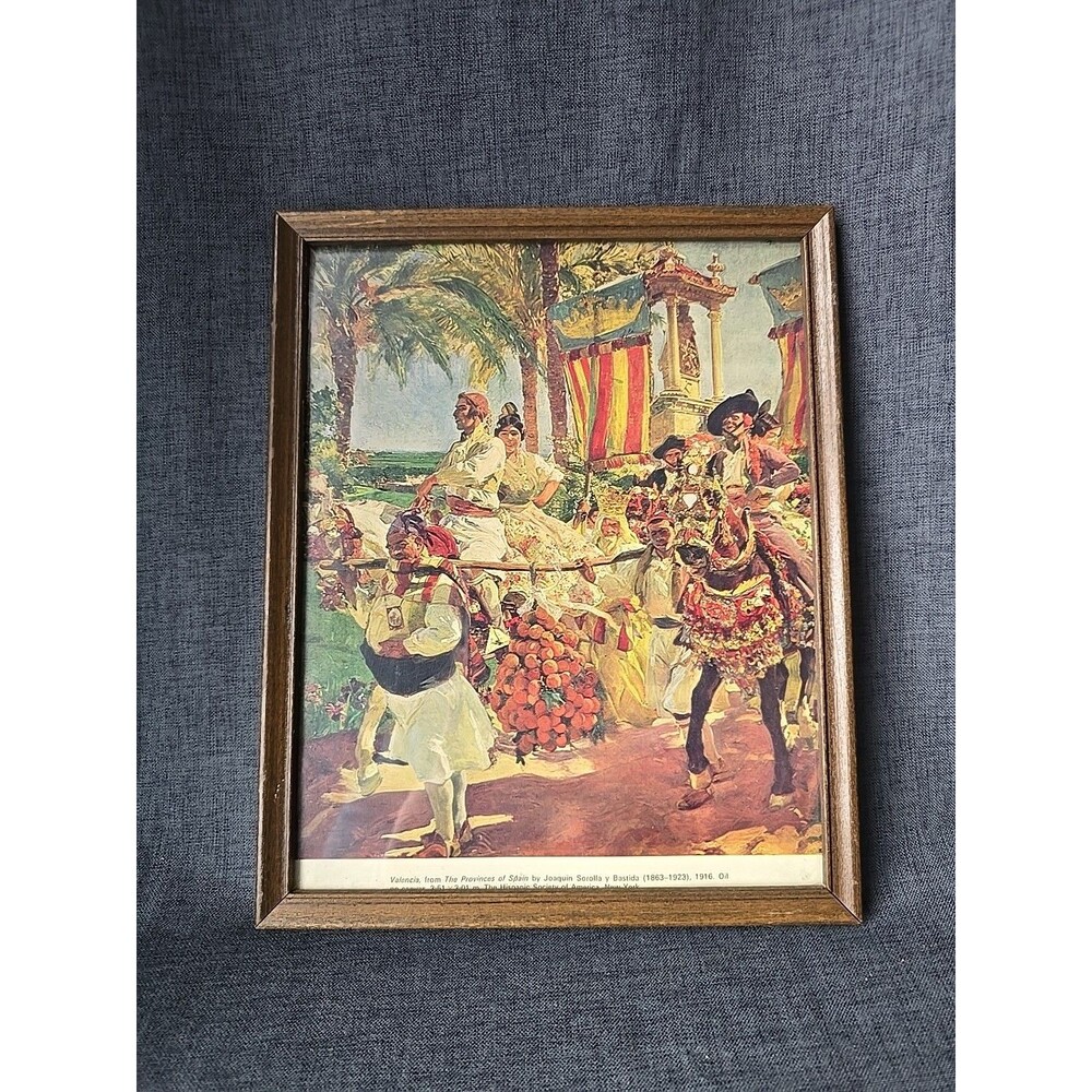 Framed Print "Valencia, Couples on horseback" 1916 Joaquin Sorolla y Bastida